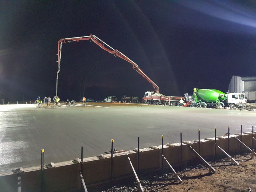 Concrete Truck Delivering Concrete