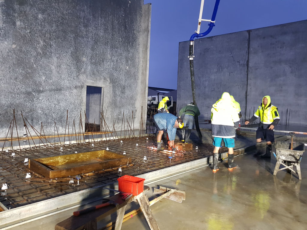 Men Working On Area Before Concreting