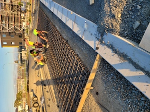 Retention Tank Steelwork in Carpark