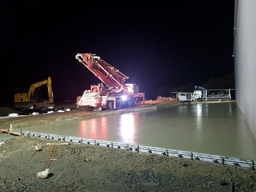 Concreting Truck after Laying Concrete