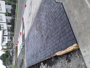 Stamped Concrete Entrance for Carpark